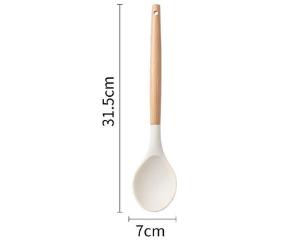 Ustensiles de cuisine | coffret en silicone et bois